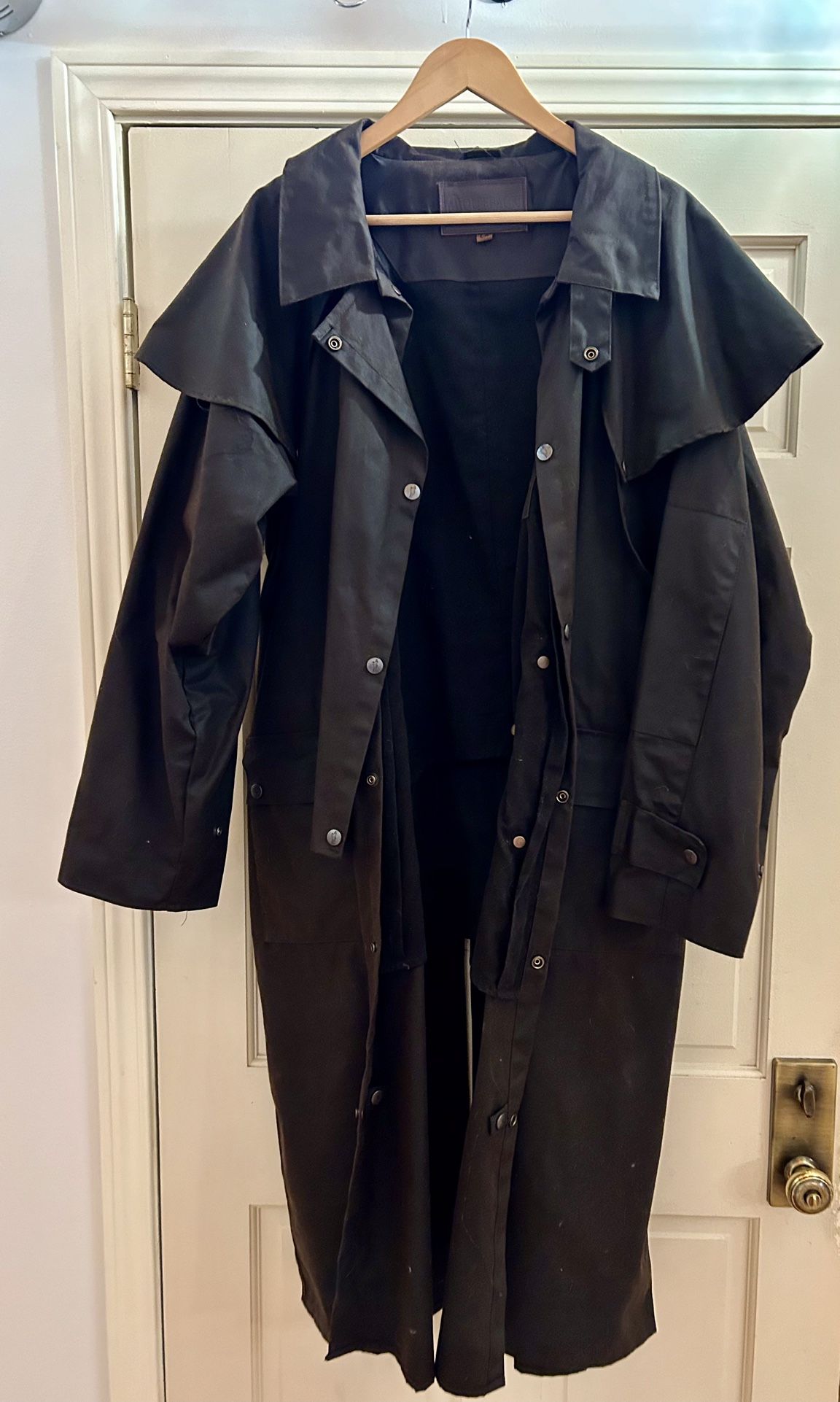 Outback Trading Co. Low Rider Oilskin Duster Rain Coat with Kodiak Hat - Size Large (Duster) & XL (Hat) - Excellent Condition