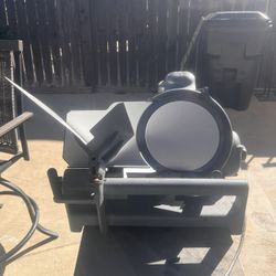 Working! Vintage 40-50s Globe 11" Deli Slicer Cast Iron Enamel Delco 1/4HP Motor