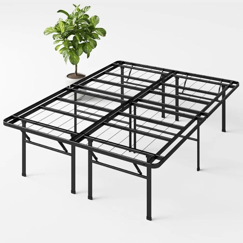 ZINUS SmartBase Heavy Duty Mattress Foundation, 18 Inch Metal Platform Bed Frame, Foldable