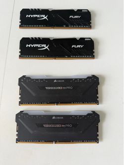 Computer RAM Corsair RGB and Fury HyperX 32GB