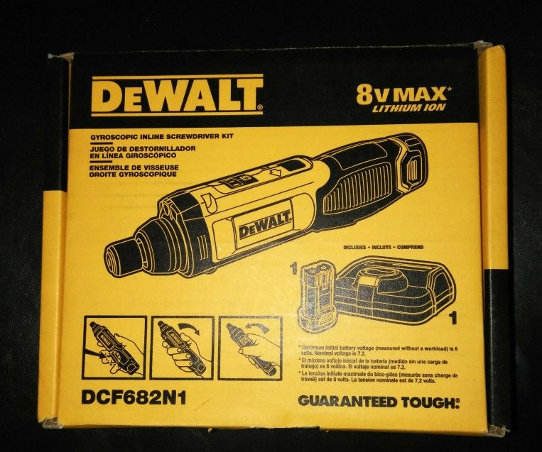 DeWalt 8v Max Gyroscopic Inline Screwdriver Kit
