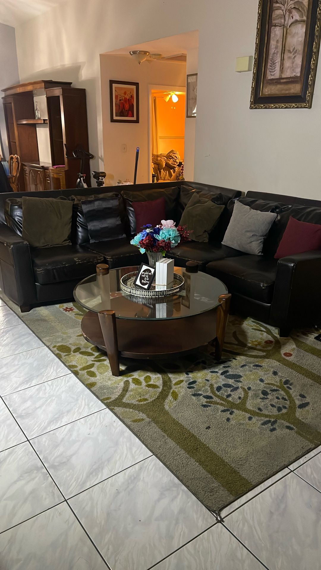 L Shaped Leather Couch