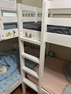 Twin Over Twin Bunker Bed with Mattresses , No Drawers