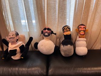 4 Skibidi toilet plush toys