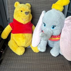 winnie the pooh and dumbo stuffed animal