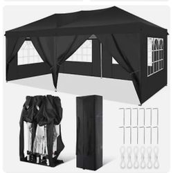 10x20 EZ Pop Up Canopy Tent Party Tent Outdoor Event Protable Instant Shelter Tent Gazebo with 6 Removable Sidewalls and Carry Bag,