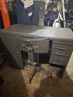 Industrial Desk and Chair Kids Youth Teen