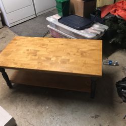 Large Hardwood Coffee Table