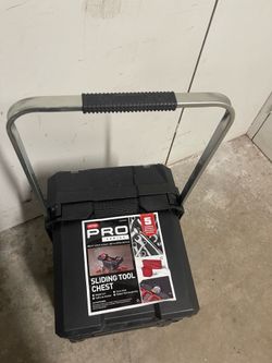 Tools box with tires and handle
