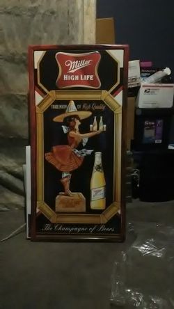 Miller High Life Server Girl metal sign