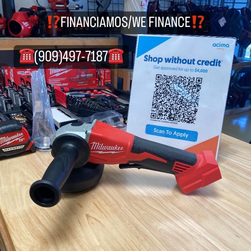 Milwaukee M18 18V Lithium-Ion Brushless Cordless 4-1/2 in./5 in. Grinder w/Paddle Switch (Tool-Only)**(FINANCIAMOS/WE FINANCE)**