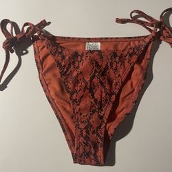 Orange Black Patterned Bikini Bottom Wild Fable Ladies Medium NWT Swim Summer