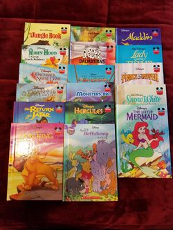 17 Disney books with stand selling them as a package