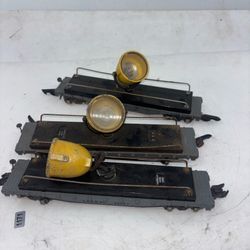 Lot of 3 American Flyer C.&N.W. R.Y. Searchlight Flatcar 42597 Untested As Is
