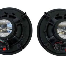 Rockville (6) HC85-16 Black 8" 700 Watt in-Ceiling Home Theater Speakers 16 Ohm