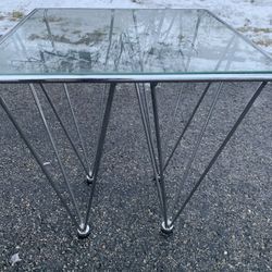 Vintage Stainless End Table