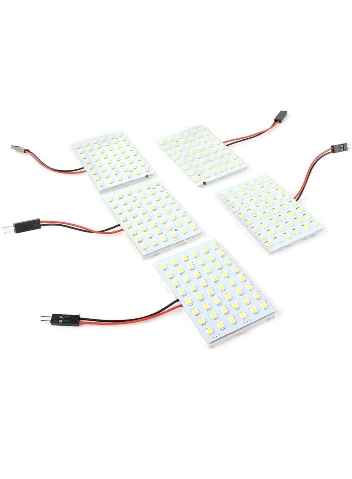 Lirun 5-Pack 48SMD White Panel Light Car Festoon T10 BA9S Interior Dome Map Light Bulb Lamp