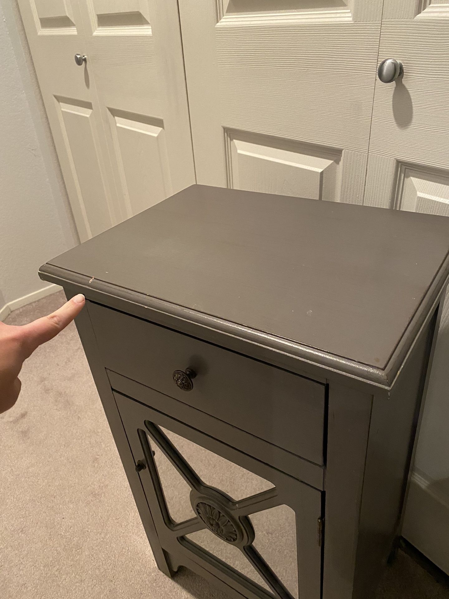 Gray Rustic Side Table / Nightstand for Sale in Bellevue, WA OfferUp