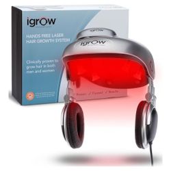 ☆ iGrow Laser Hair Growth System - Red Light Therapy, Clinically Proven, FDA Cleared Laser Cap Hair Growth for Men & Women