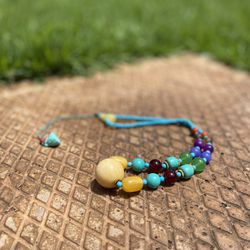 Turquoise and Amber Necklace 