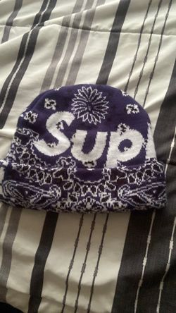 Supreme bandana beanie