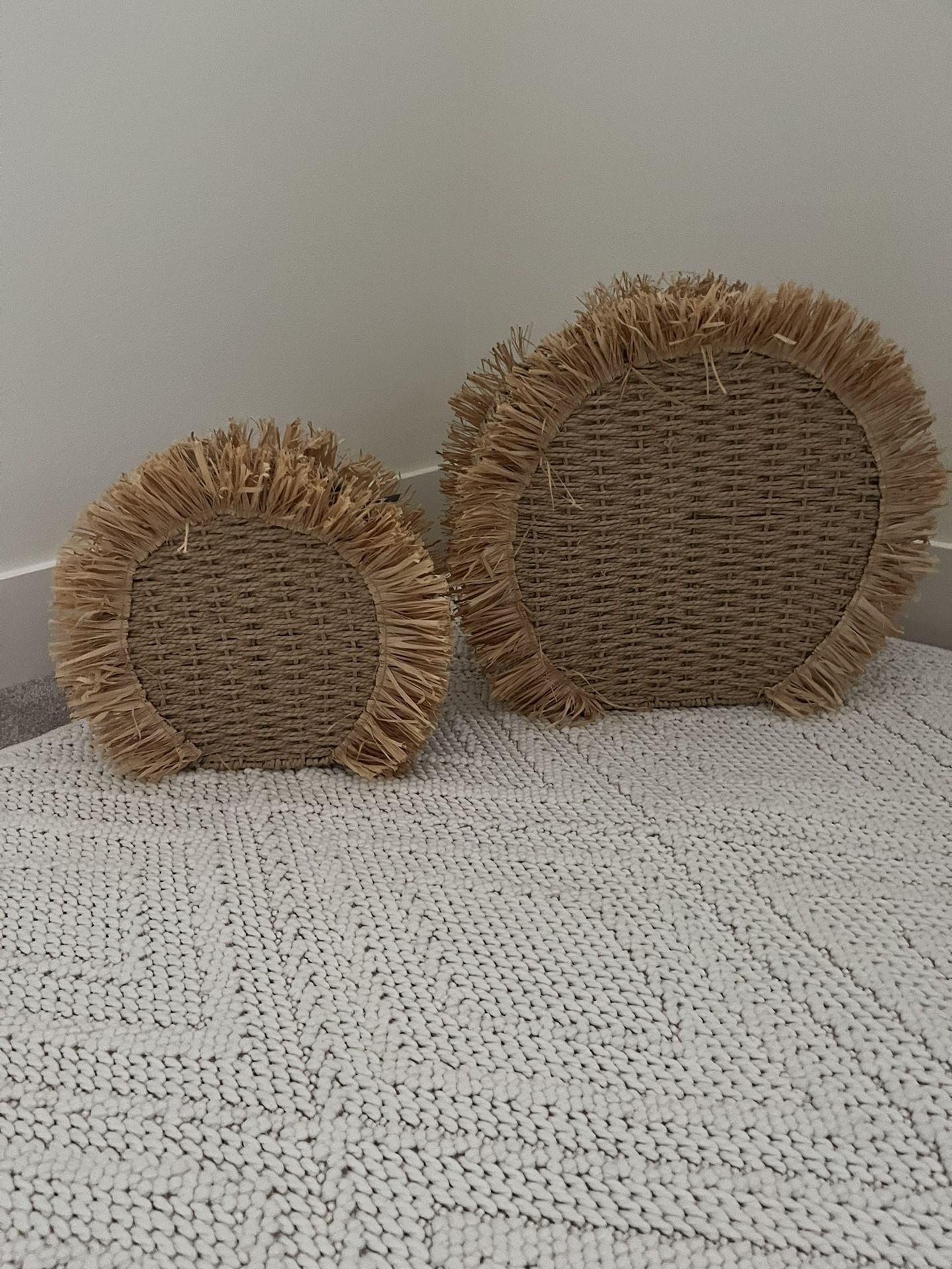 Set Of 2 Boho Storage Bins $25