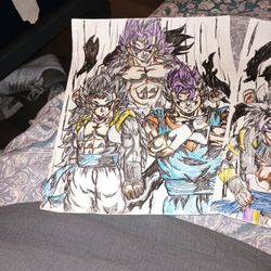 Ultra Vegito And Ssj5 Gogeta Fusion Drawing 