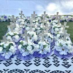 16 Centerpieces & 9ft Rose Garland