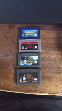 Pokémon Sapphire + Zelda + Lord of the Rings GBA Games – Tested Collection