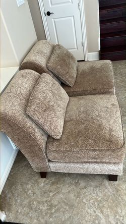Pair of Elegant Upholstered Accent Chairs