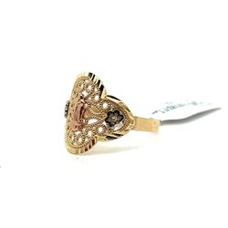 14kt Gold Two Tone Virgin Mary Ring 2.45grams Size 8 1/2 163188 10