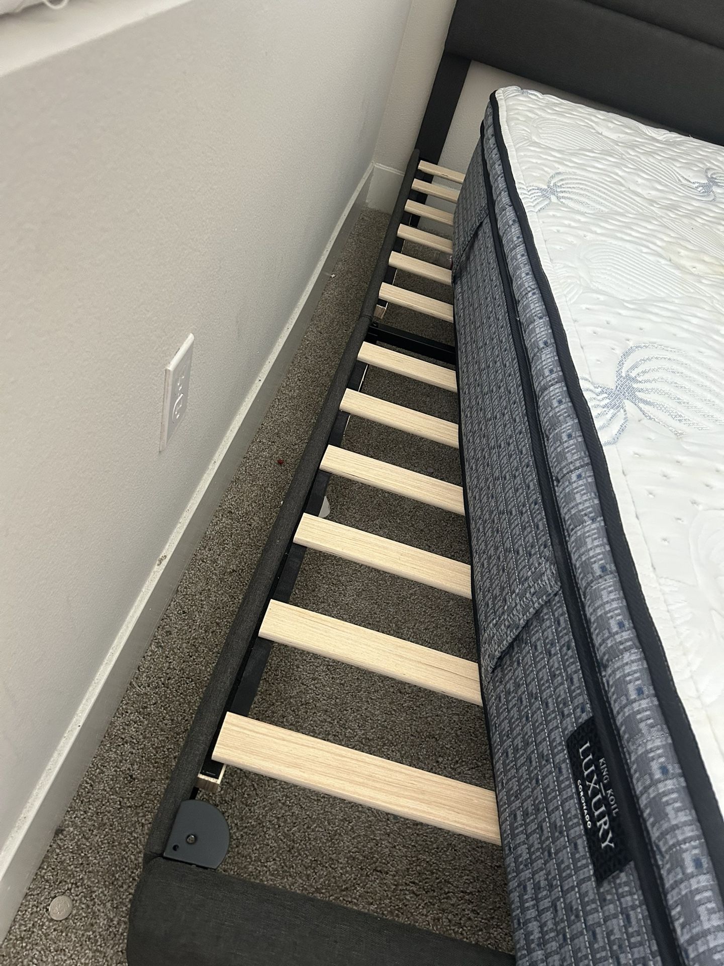 Eastern king mattress With Bed Frame.