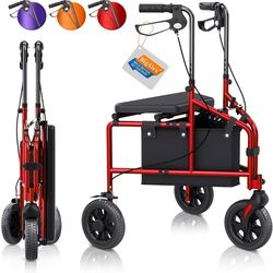 3 Rollator Walkers for Seniors with Seat