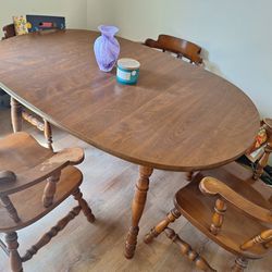 4 Chair Wooden Table