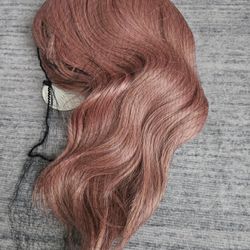 Short Curly Wigs with Bangs for Women 14 Inches Wavy Bob Wig Synthetic Heat Resistant Fiber Wigs, NEW.