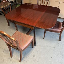 Antique Table with Chairs 