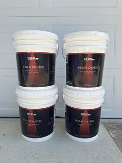 NEW BEHR MARQUEE 5-Gal Exterior Paint – 4 Available