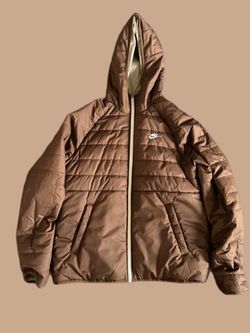 Nike Hooded Puffer Jacket Brown