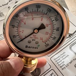Bernoi Water Pressure Gauge Kit