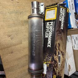 MagnaFlow Performance Exhaust Muffler 10416: 2.5"/2.5" Inlet/Outlet, 4x4x14