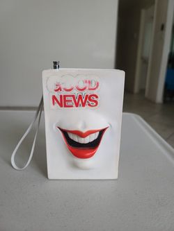 Extremely Rare Vintage Portable Mouth Lips Radio AM FM Good News Bad News *Read*