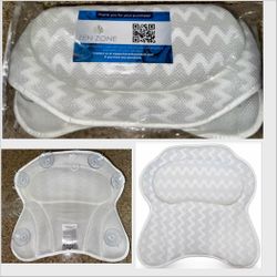 ZEN ZONE LUXURIOUS BATHTUB PILLOW ERGONOMIC SPA BATH CUSHION NECK & BACK SUPPORT