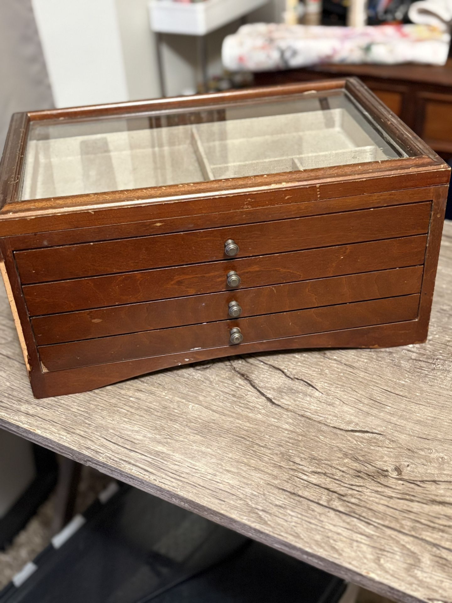 4 Drawer And Top Jewelry Box