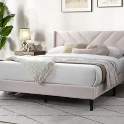 Queen White Euro Plain Bed With Ortho Mattress Included 