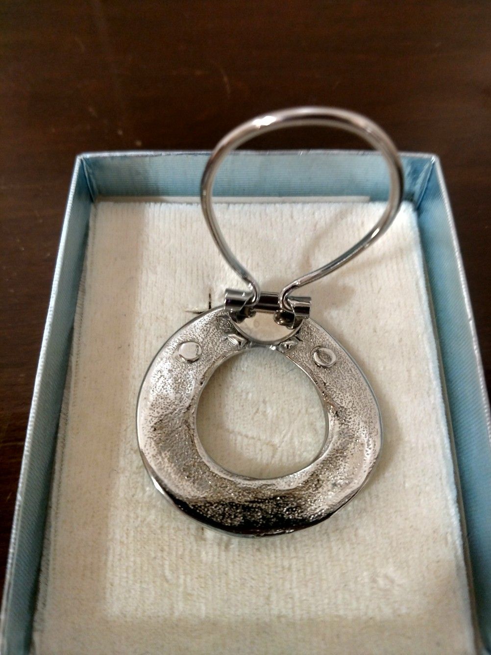 Twisted Silver Brooch Ring