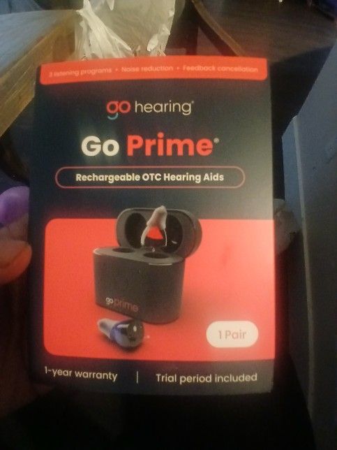 Go Prime Digital OTC Hearing Aids for Seniors and Adults, In-the-Ear Rechargeable Hearing Aids Includes Rechargeable Hearing Aid Case (Black)