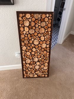 Wood wall art picture