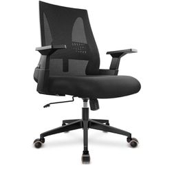 Big and Tall Office Chair 400lbs - Ergonomic Office Chair Computer Desk Chair Breathable Mesh for Big People - Mid Back Comfortable Swivel Office Chai