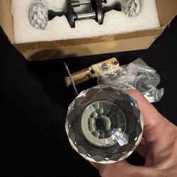 Faceted Round Glass Bling Door Knob