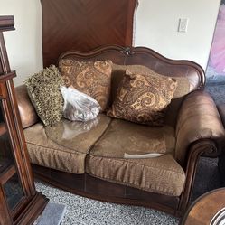 Complete Living Room + Dining Room Set – 2 Couches, Coffee Table, Side Tables & Dining Set (6 Chairs)